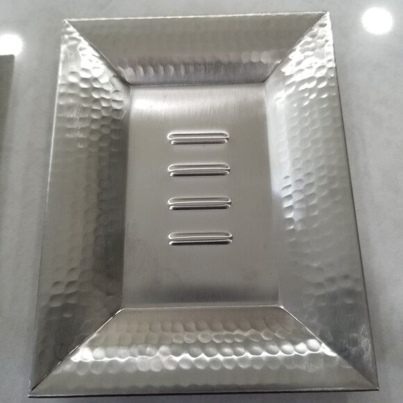 Hammered edge stainless trays made in india new - Picture 7 of 10